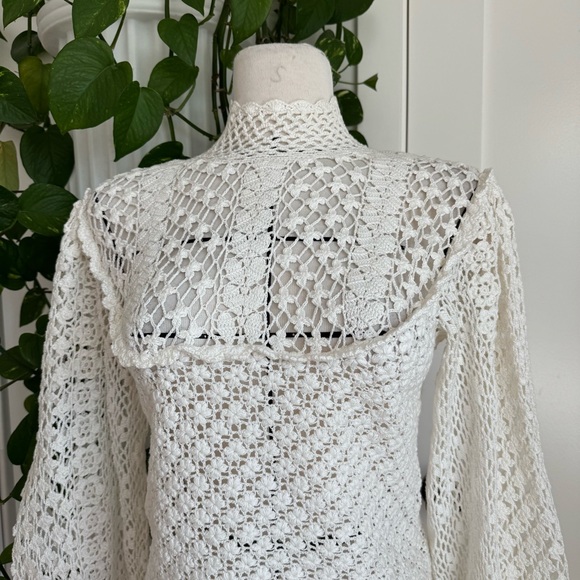 DOÊN Heirloom Amity Hand Knit Crochet Top - Picture 2 of 5